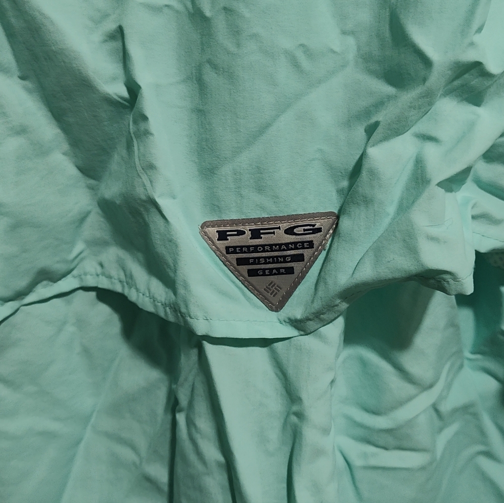 Columbia PFG Omni-Shade Men's Shirt Size XXL  Fishing Vent Green Roll Tab Sleeve - Picture 9 of 11